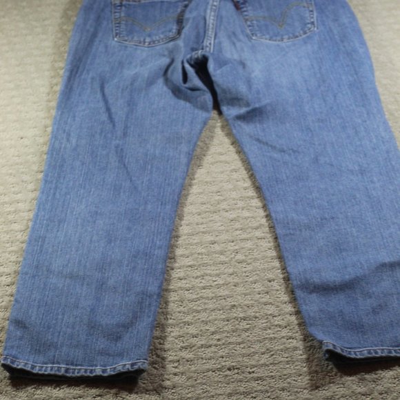 Vintage Levi's Straight Leg 505 Size 14 (32x27) Mid Rise Straight Leg Blue Jeans - Picture 2 of 5
